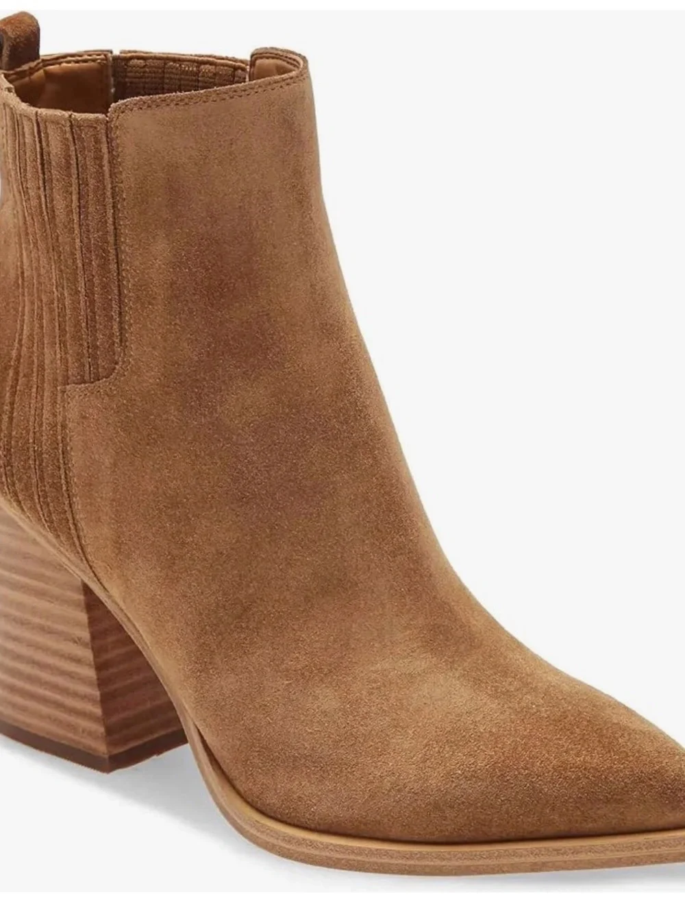 Imily Bela Pointed Toe Chunky Stacked Heel Ankle Booties Size 6.5